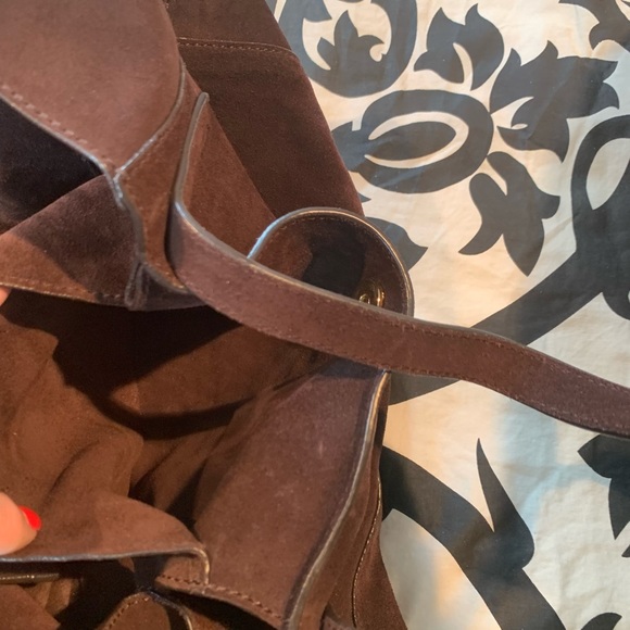 Micheal Kors chocolate brown suede shoulder bag - Picture 7 of 7